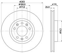 Hella Pagid GmbH Remschijf 8DD355120481