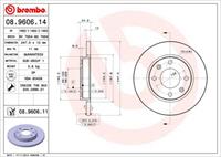Remschijf BREMBO, Remschijftype: Massief, u.a. für Peugeot