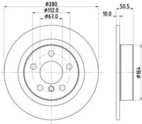Hella Pagid GmbH Remschijf 8DD355122661