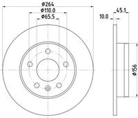 Hella Pagid GmbH Remschijf 8DD355122821