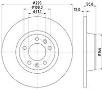 Hella Pagid GmbH Remschijf Gecoat 54958PRO 8DD355116171