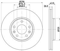 Hella Pagid GmbH Remschijf 8DD355129131