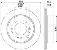 Hella Pagid GmbH Remschijf 55050 8DD355116571