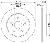 Hella Pagid GmbH Remschijf 55223 8DD355116791