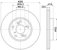 Hella Pagid GmbH Remschijf Gecoat 55275PRO 8DD355117081