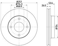 Hella Pagid GmbH Remschijf 8DD355118571