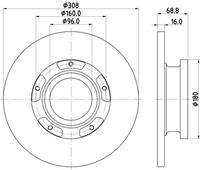 Hella Pagid GmbH Remschijf 8DD355122761