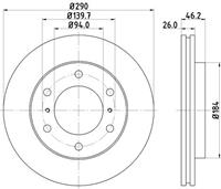 Hella Pagid GmbH Remschijf Gecoat 54671PRO 8DD355119071