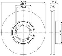 Hella Pagid GmbH Remschijf 8DD355123131