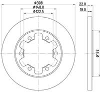 Hella Pagid GmbH Remschijf 8DD355122831