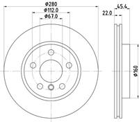 Hella Pagid GmbH Remschijf 8DD355123481