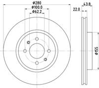 Hella Pagid GmbH Remschijf 8DD355125501