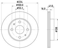 Hella Pagid GmbH Remschijf 8DD355126801