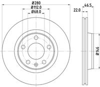 Hella Pagid GmbH Remschijf 8DD355127311