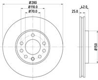 Hella Pagid GmbH Remschijf 8DD355127381