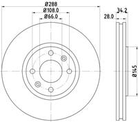 Hella Pagid GmbH Remschijf 8DD355107841