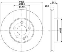 Hella Pagid GmbH Remschijf 8DD355129661