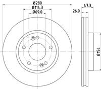 Hella Pagid GmbH Remschijf 8DD355129711