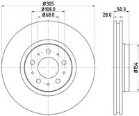 Hella Pagid GmbH Remschijf 8DD355127531