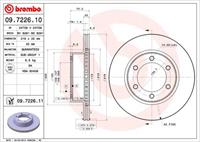 Remschijf BREMBO 09.7226.10, 1 deel
