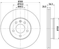 Hella Pagid GmbH Remschijf 8DD355127701