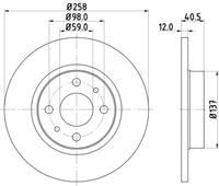Hella Pagid GmbH Remschijf Gecoat 50910PRO 8DD355101621