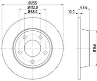 Hella Pagid GmbH Remschijf Gecoat 54173PRO 8DD355109091