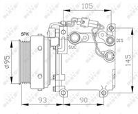 mitsubishi Compressor, airconditioning 32100