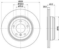 Hella Pagid GmbH Remschijf 8DD355128121