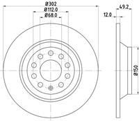 Hella Pagid GmbH Remschijf 8DD355111181
