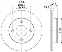Hella Pagid GmbH Remschijf 8DD355111511