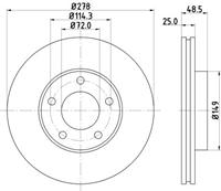 Hella Pagid GmbH Remschijf 8DD355128231