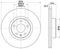 Hella Pagid GmbH Remschijf 8DD355128291