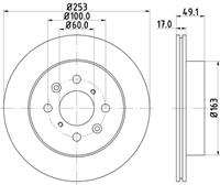 Hella Pagid GmbH Remschijf 8DD355111591