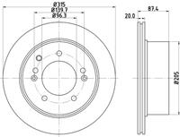 Hella Pagid GmbH Remschijf 54474 8DD355112821
