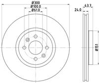 Hella Pagid GmbH Remschijf 8DD355128551
