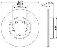 Hella Pagid GmbH Remschijf 8DD355128621