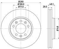 Hella Pagid GmbH Remschijf 8DD355113661