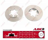 Remschijf ABE C31043ABE, 1 deel