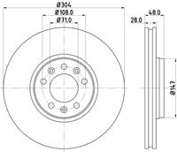 Hella Pagid GmbH Remschijf 54570 8DD355113671