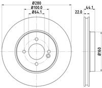 Hella Pagid GmbH Remschijf 8DD355128681