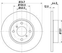 Hella Pagid GmbH Remschijf 8DD355108211