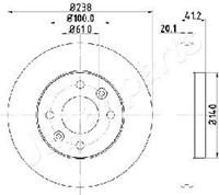 Japanparts Remschijf DI0708