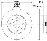 Hella Pagid GmbH Remschijf 54291 8DD355110701