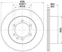 Hella Pagid GmbH Remschijf 54299 8DD355110831