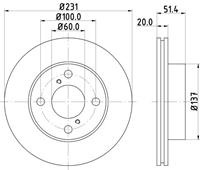 Hella Pagid GmbH Remschijf 8DD355116501