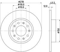 Hella Pagid GmbH Remschijf 8DD355116671