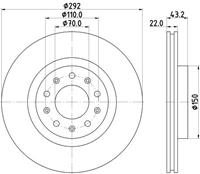 Hella Pagid GmbH Remschijf Gecoat 55211PRO 8DD355116691