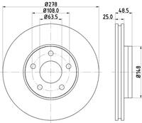 Hella Pagid GmbH Remschijf 8DD355129361