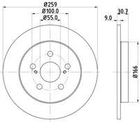 Hella Pagid GmbH Remschijf 8DD355116901